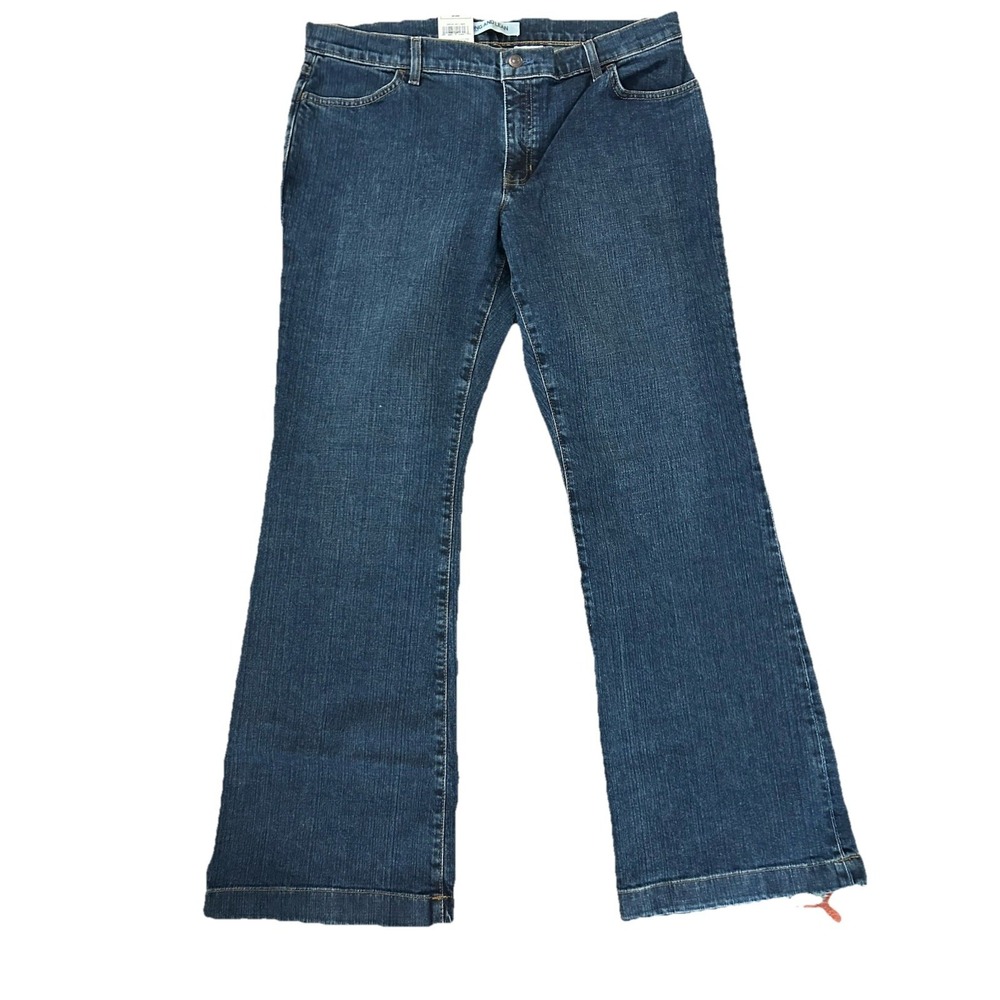 GAP NWT Long & Lean Flared Crosshatch Vintage Jeans Woman SZ 16